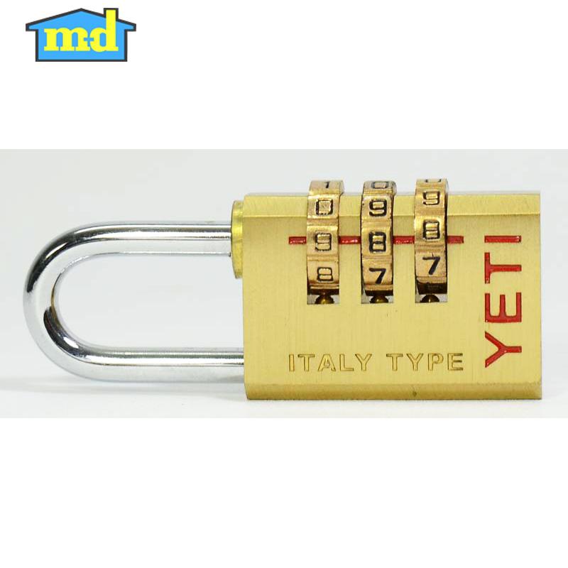 Khóa bấm mật khẩu 3 số YETI Model 330 (Đồng thau)