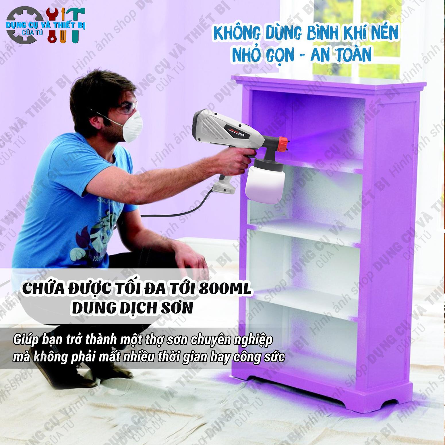 MÁY PHUN SƠN BẰNG ĐIỆN CẦM TAY CÔNG SUẤT 600W  KHÔNG CẦN BÌNH NÉN KHI GỌN GÀNG TIỆN LỢI