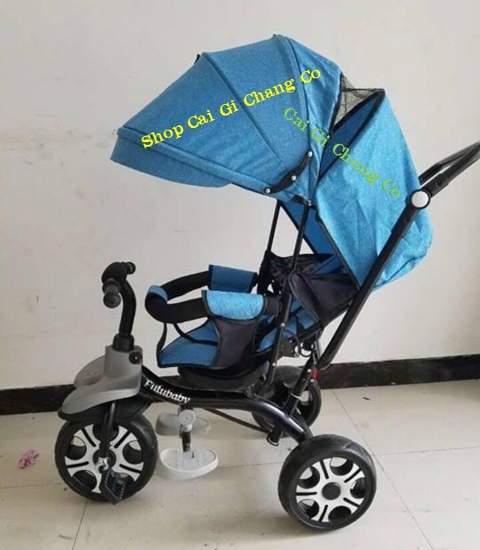 Xe đẩy 3 bánh mái che cho bé ghế xoay hàng cao cấp