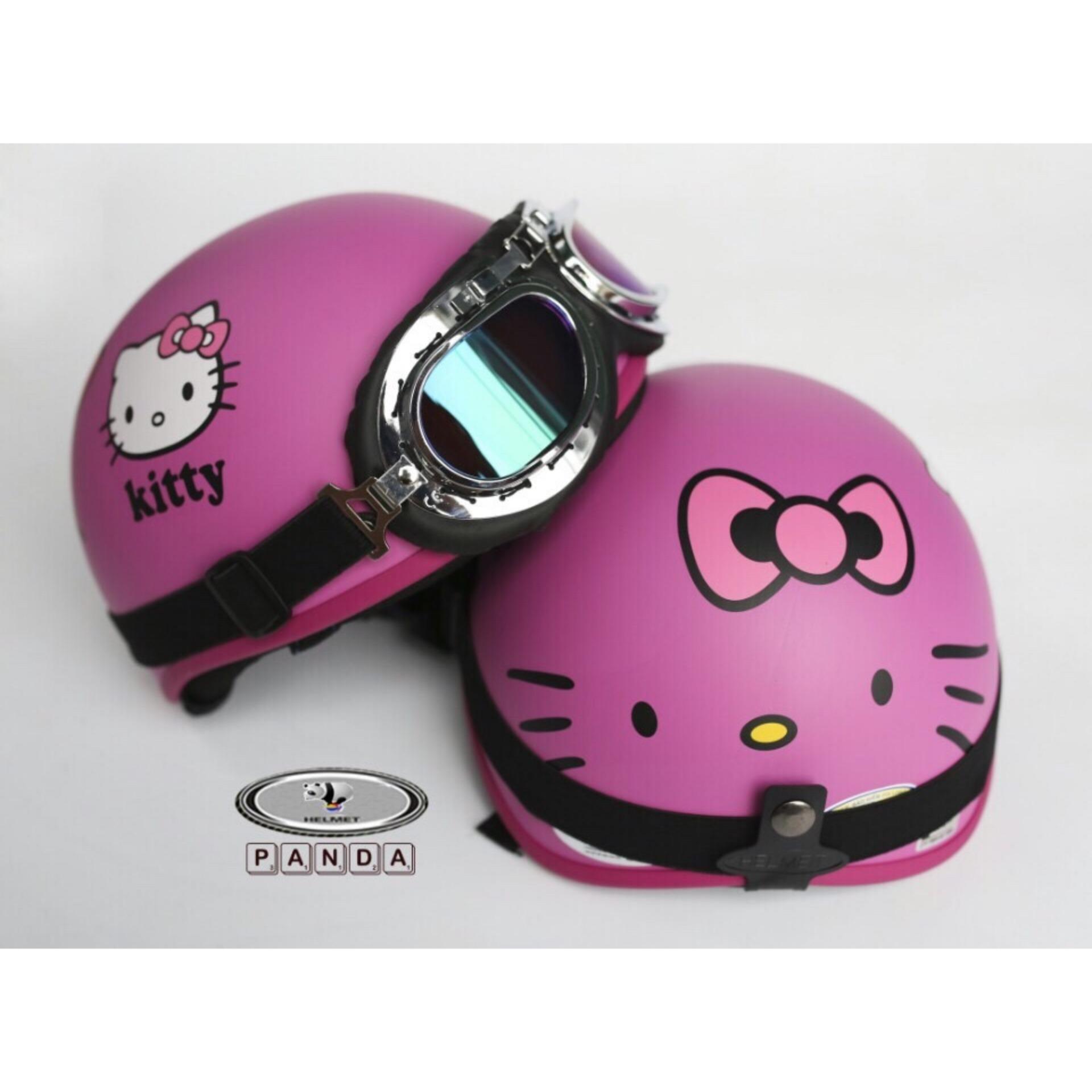 [HCM]Compo  Mũ phượt Kitty+ Kính Phi Công