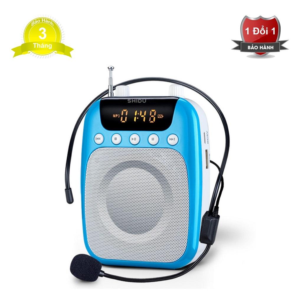 Combo Máy trợ giảng chuyên nghiệp Shidu SD-358 cho phép ghi âm bài giảng kèm Micro gài tai không dây cao cấp