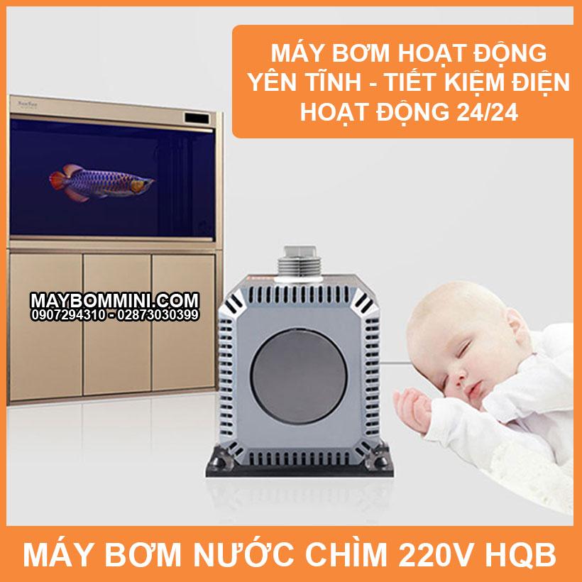 [HCM]Máy bơm nước chìm hồ cá hòn non bộ nước thải 220V HQB-2000