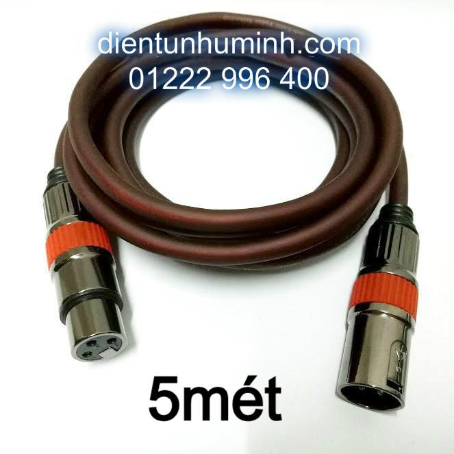 Dây micro cao cấp jack canon 2 đầu cho micro và sound card thu âm 5m