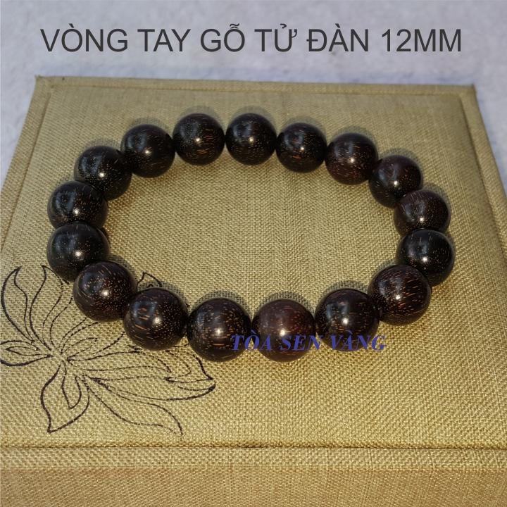 [HCM]VÒNG TAY GỖ TỬ ĐÀN 12MM