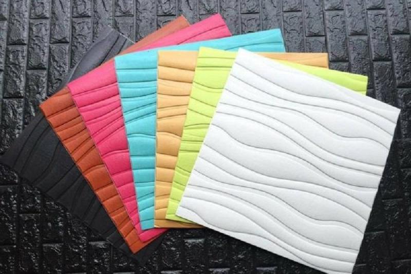SÉT 10 TẤM XỐP DÁN TƯỜNG GIẢ DA