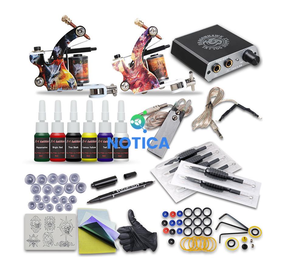BỘ KIT MÁY XĂM TATTOO 15 CHI TIẾT