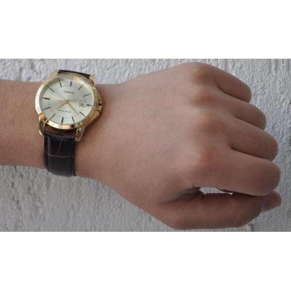 [3-5/8 Hoàn Tiền 25%]Đồng hồ nam dây da Casio Anh Khuê MTP-V004GL-9AUDF