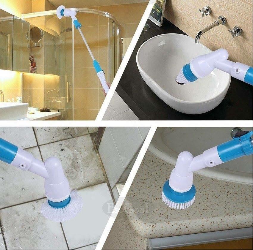 CHỔI ĐIỆN CỌ RỬA ĐA NĂNG SPIN 3 đầu cao cấp