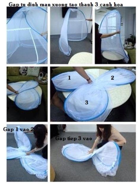 Màn chụp tự bung gấp gọn tiện lợi 1m8