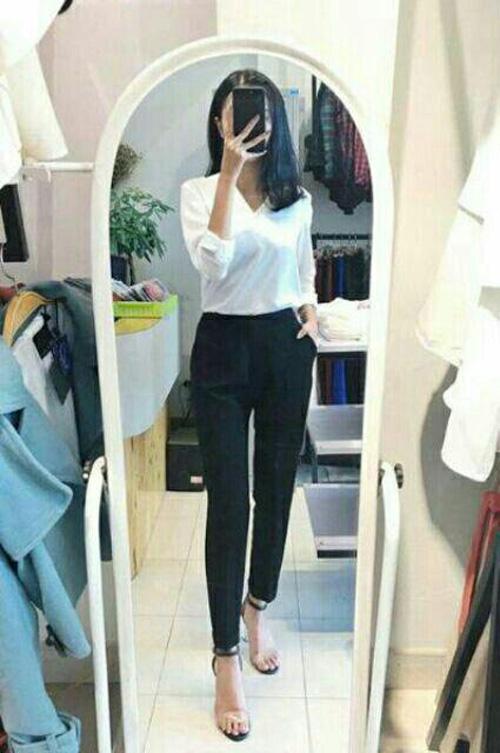 Quần baggy công sở lưng chun