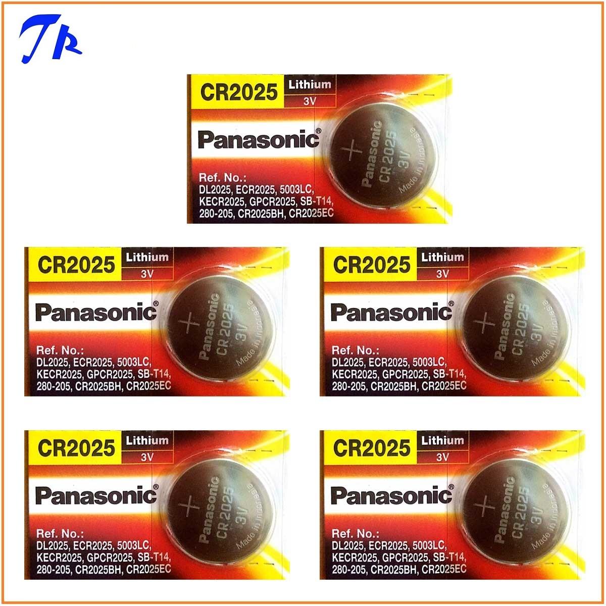 5 viên Pin CR2025 Panasonic lithium 3V