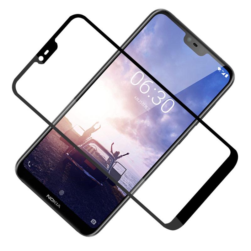 Miếng dán cường lực 5D full màn cho Nokia X6 (Đen)
