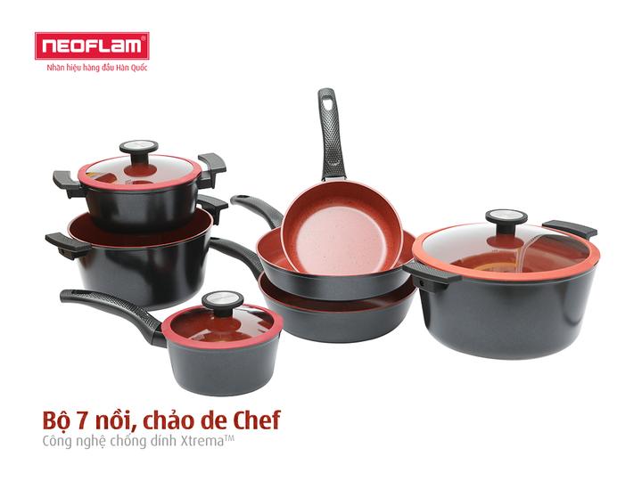 Bộ 7 nồi chảo de Chef