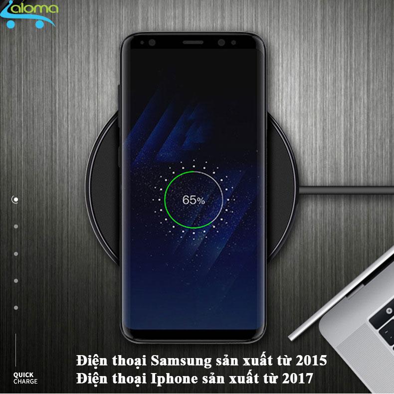 Sạc không dây chuẩn Qi tốc độ 2A HOCO CW6 cho Iphone 8 8plus Iphone x Samsung S8 S9 Note 8
