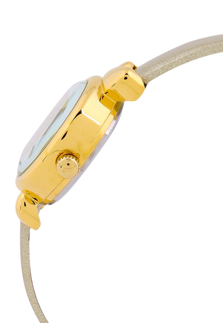 Đồng Hồ Nữ Julius Hàn Quốc Dây Da JA-1014A (Kem Viền Vàng)