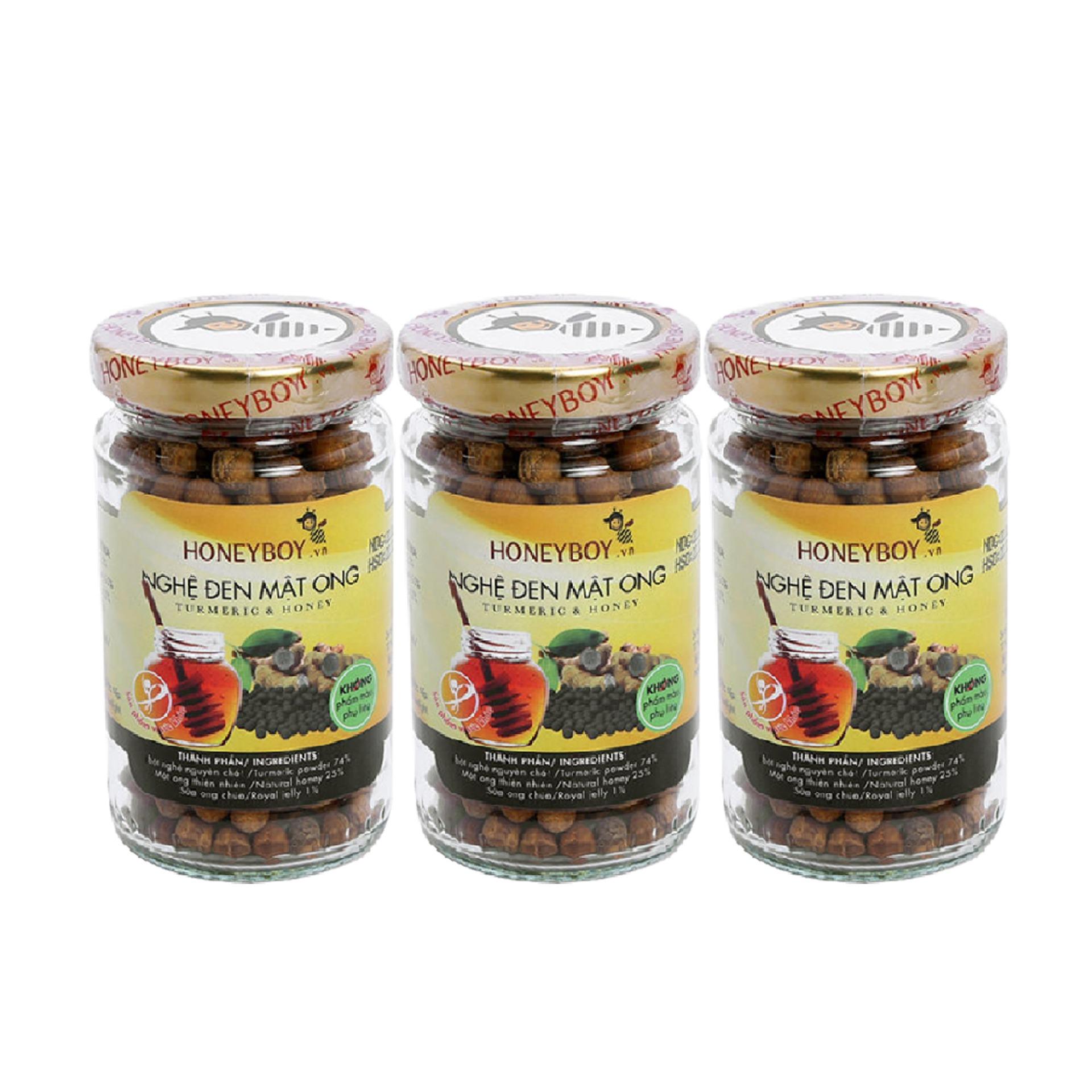 Bộ 3 Nghệ Đen Mật Ong Honeyboy 80g
