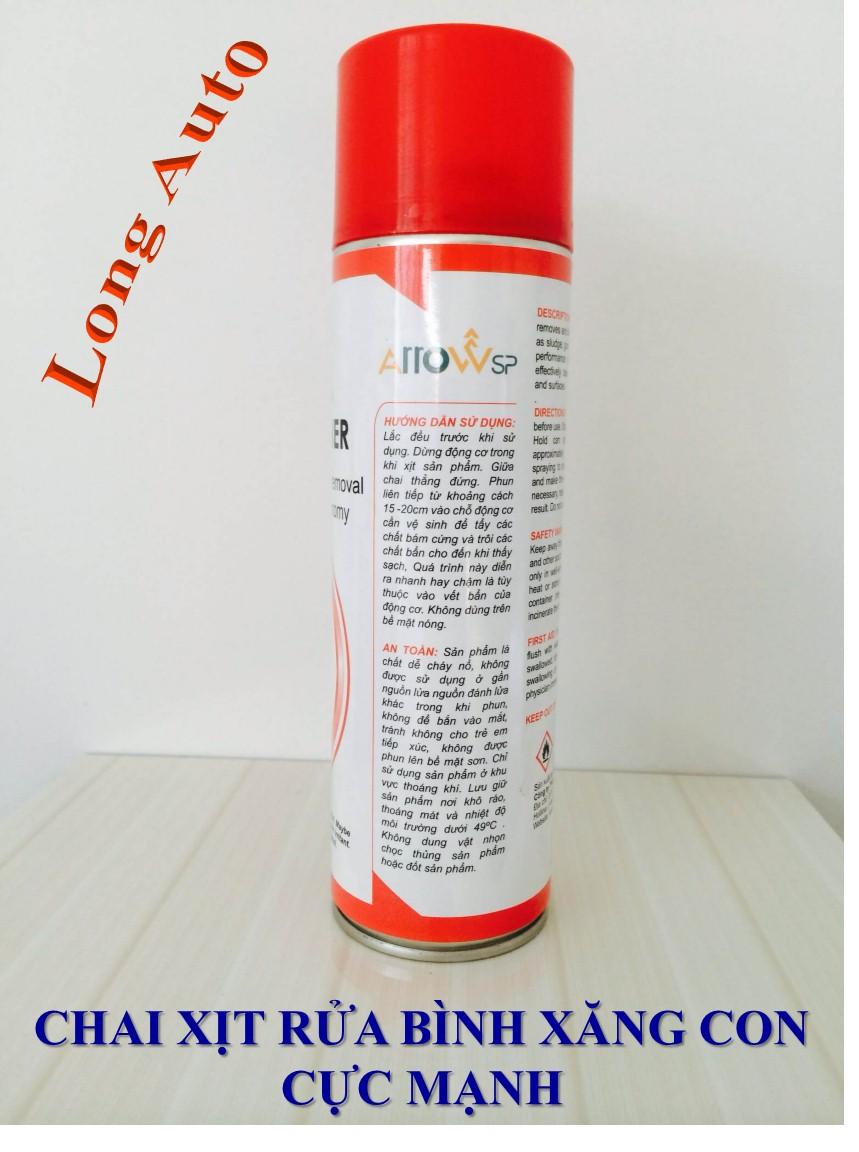 [HCM]Chai dung dịch vệ sinh bình xăng con ARROW R8 500ml