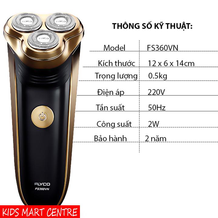 Máy cạo râu cao cấp 3 lưỡi dao Flyco FS-360