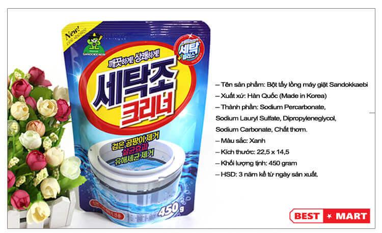 Bột Vệ Sinh Lồng Máy Giặt Hàn Quốc LOẠI ĐẬM ĐẶC