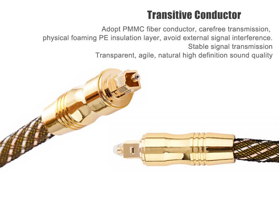 Dây audio quang (Toslink Optical) 2 đầu mạ vàng 24k