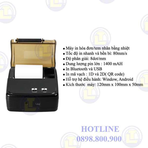 Máy in hóa đơn, in bill Bluetooth Highprinter HP150 ( khổ 80mm)