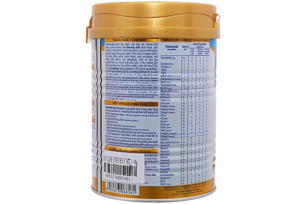 Sữa bột Vinamilk Sure Prevent lon 400g (dinh dưỡng dành cho người lớn)