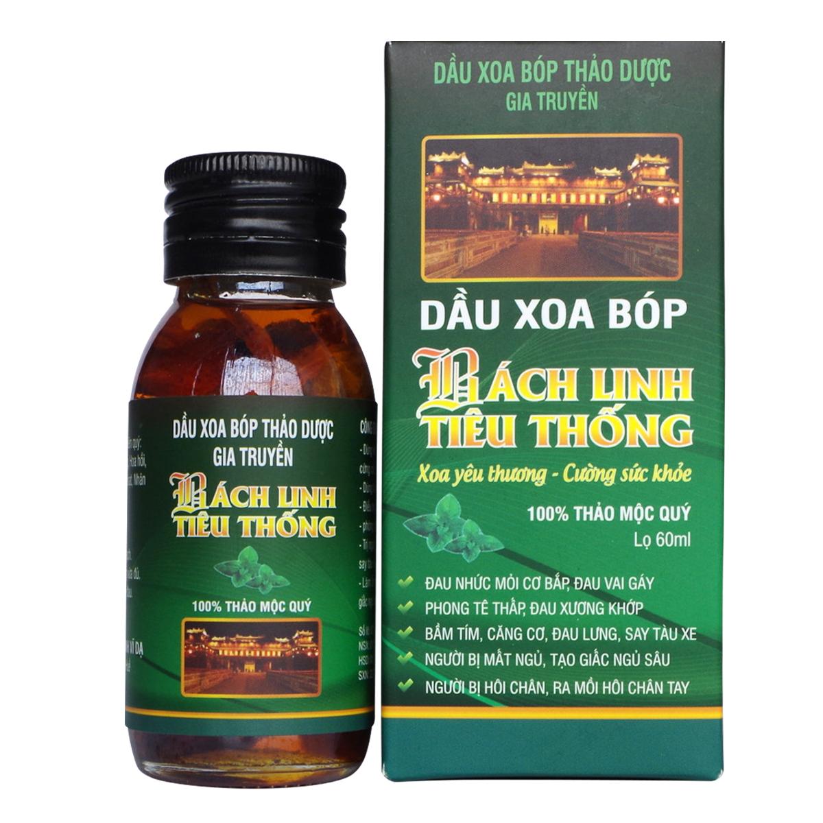 [HCM]Dầu Xoa Bóp Bách Linh Tiêu Thống 60ml