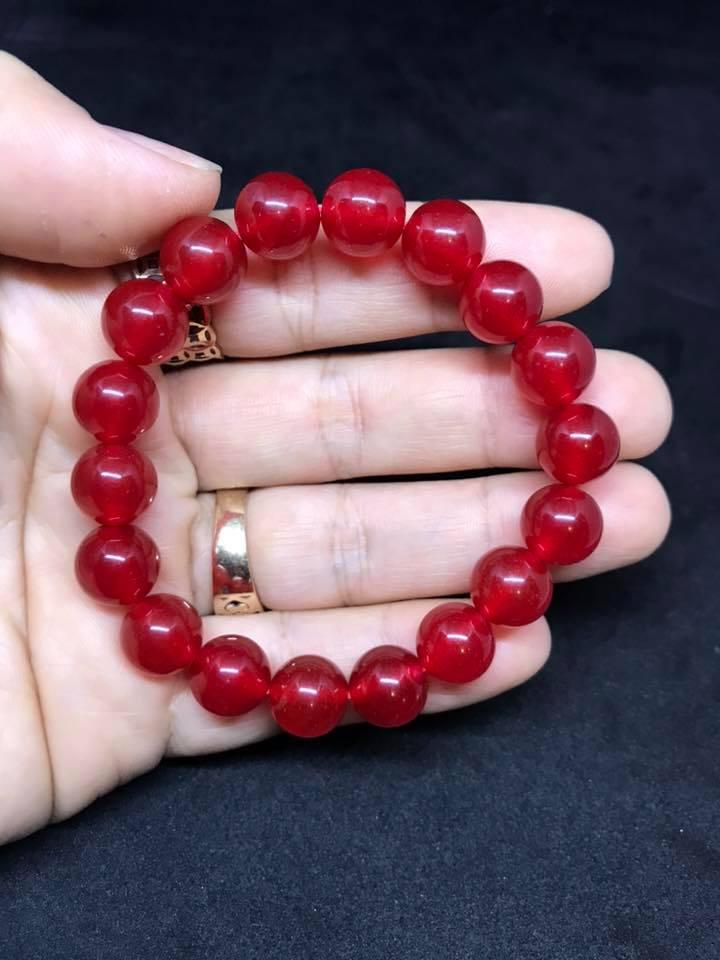 [HCM]VÒNG TAY ĐÁ HUYẾT LONG 10LY