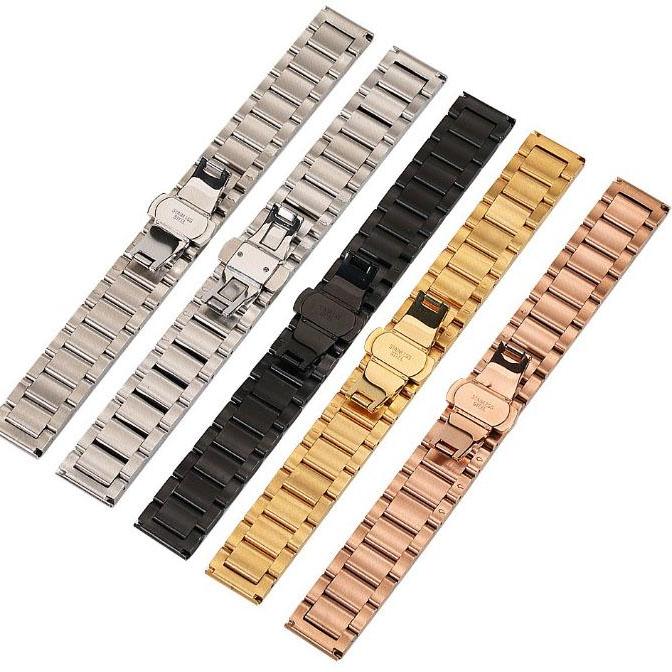 Dây đeo đồng hồ thép không gỉ đúc đặc size 20mm (Vàng hồng)