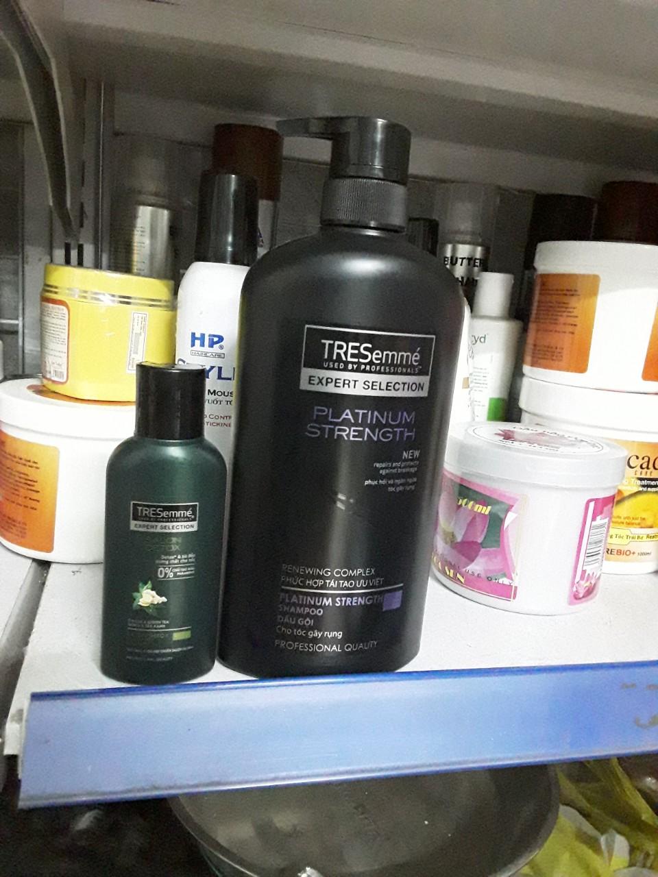 Combo tresemme platium strength gội 650g + tặng gội 70g xanh