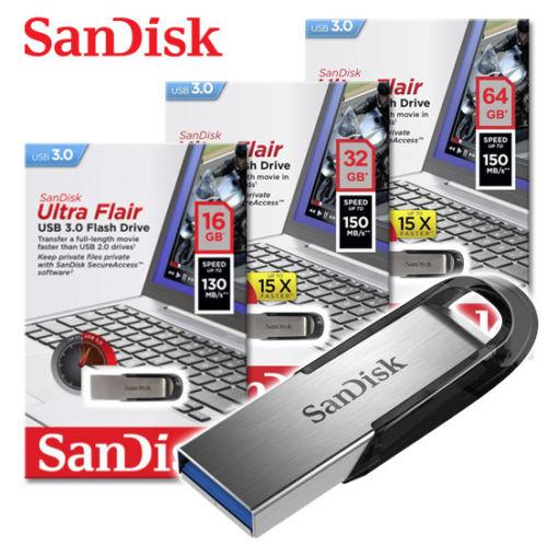 USB 3.0 32GB SANDISK CZ73 Ultra Flair (xám đen) Chính Hãng