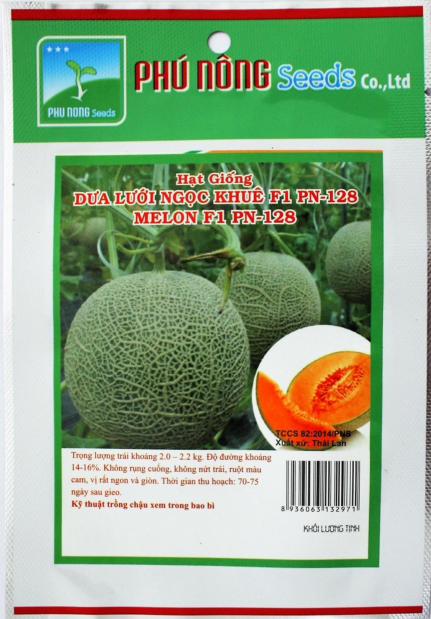 Hạt Giống Dưa Lưới F1 Ngọc Khuê PN-128_KLT 0.2Gram (10 hạt) - Trái ngọt, vị thơm, cây sinh trưởng tốt | VTNN Nông Điền Trang
