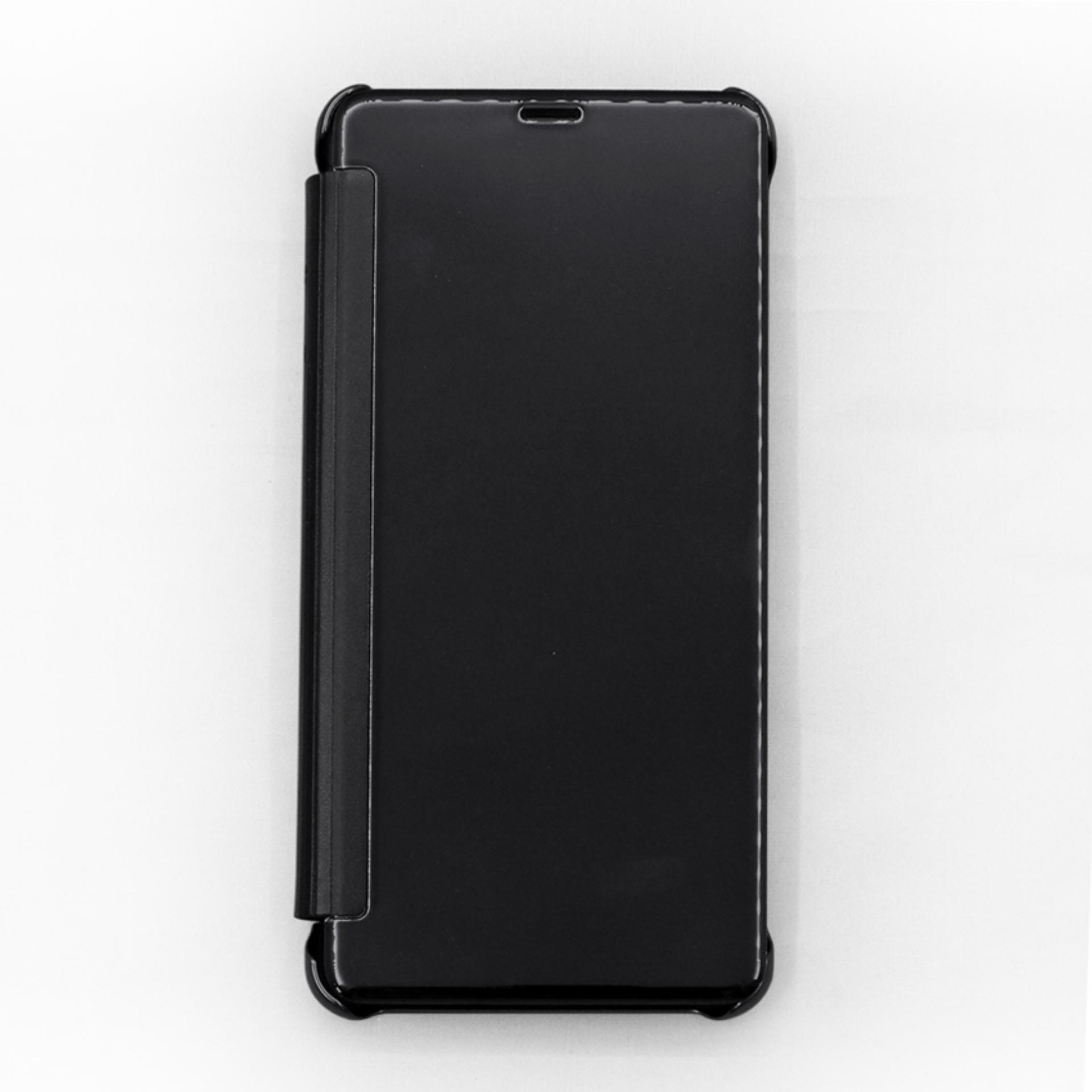 Bao da Clear View cho Samsung Galaxy A8 Plus 2018 (Đen)