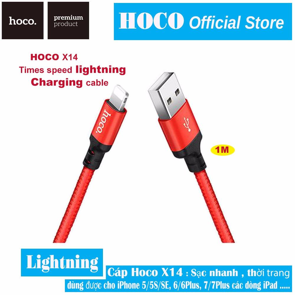 HOCO - Dây Cáp sạc - X14 - Cổng Lightning - 1M dành cho iphone/ipad.. 