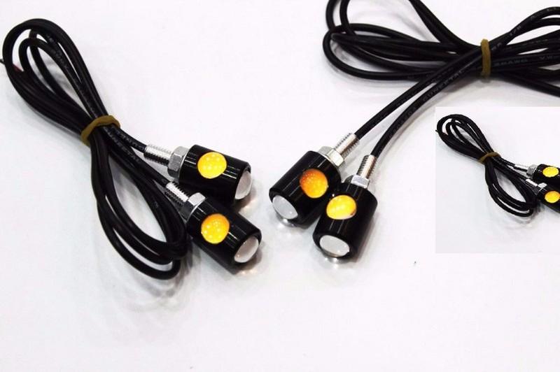 Cặp 2 đèn led cob xi nhan xe máy màu vàng