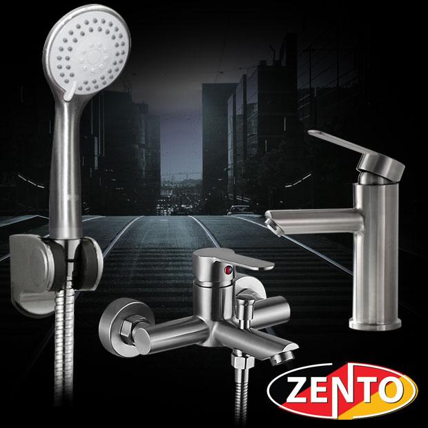 Cặp đôi sen tắm và vòi lavabo Inox304 Zento CB004
