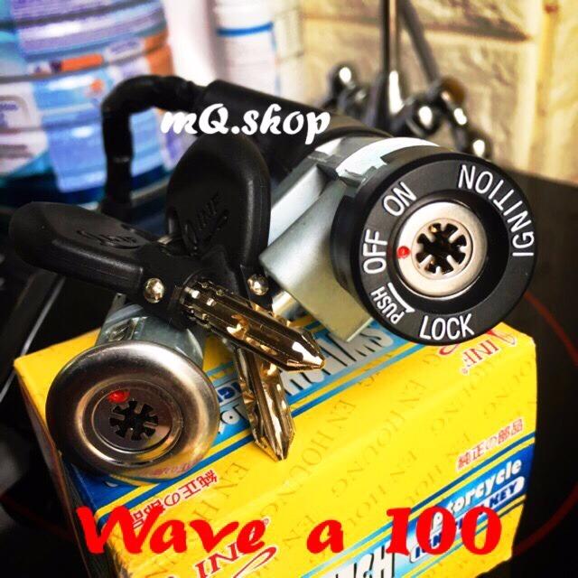 BỘ Ổ KHOÁ WAVE A 100cc 2007-2015 (8 CẠNH ĐIỆN VÀ YÊN)