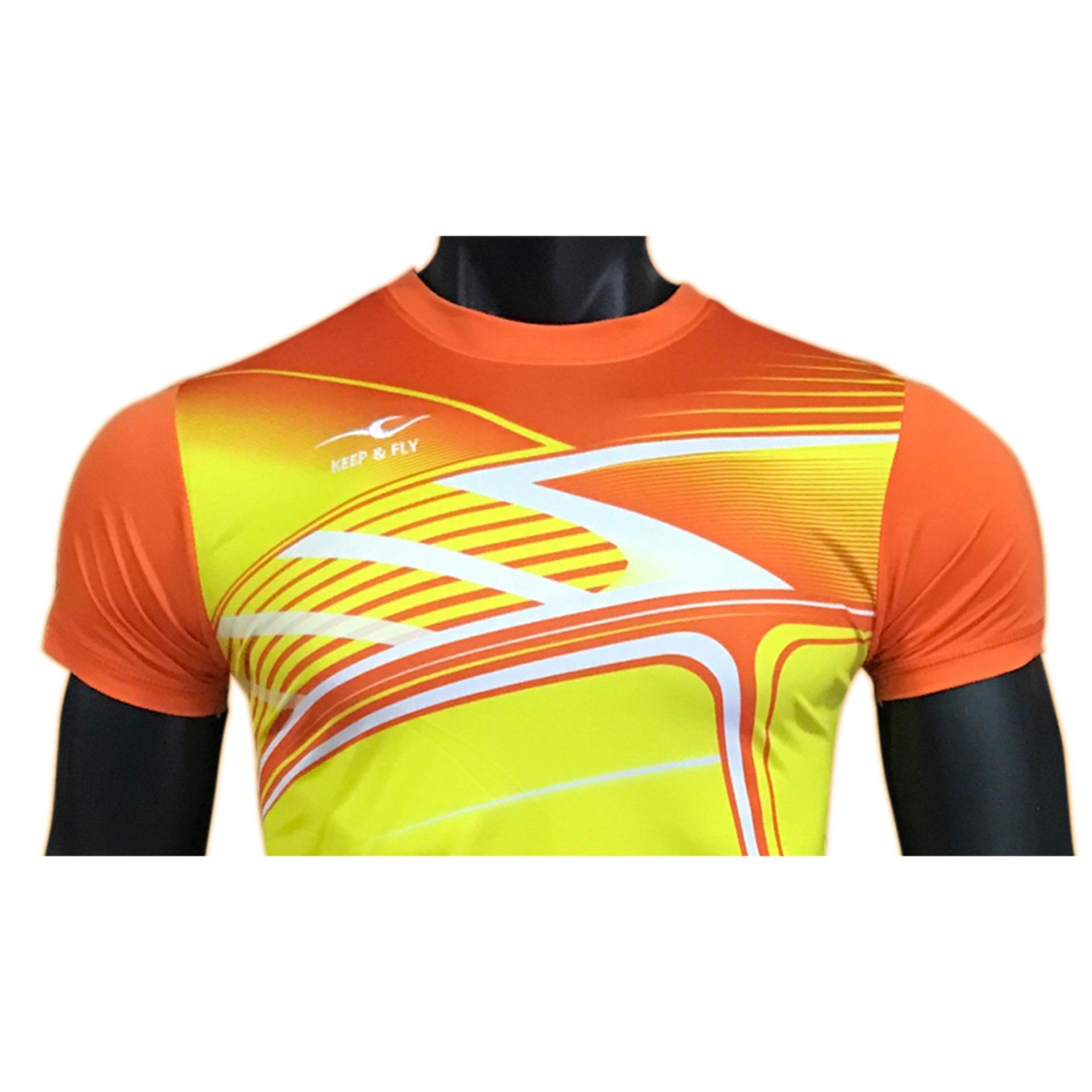Bộ quần áo bóng đá cao cấp KEEP & FLY Thunder Vàng