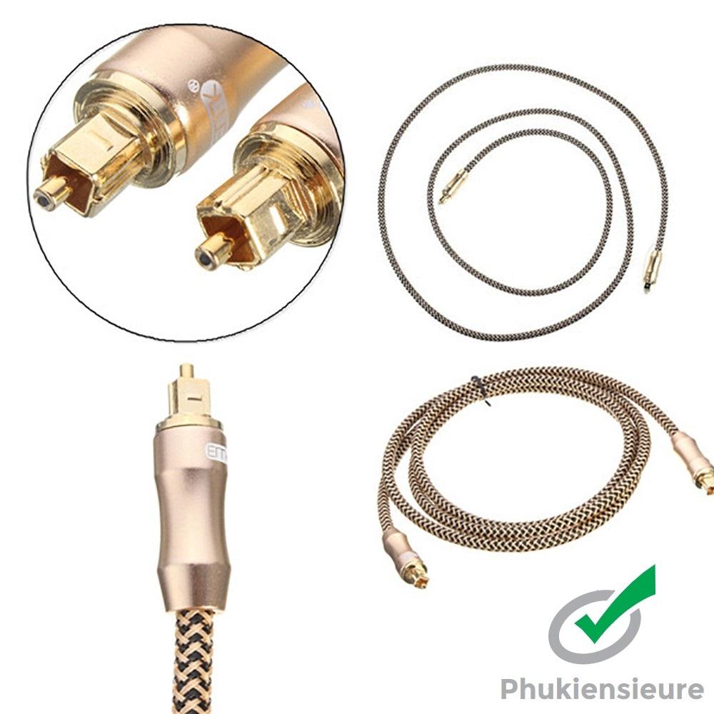 Cáp quang Cable ETK Toslink OPTICAL 3M (mạ vàng 24k)