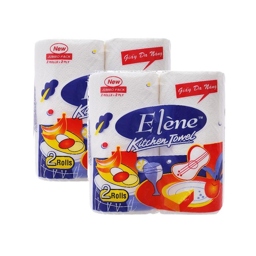 Combo 2 lốc Khăn bếp đa năng Elène 2 cuộn (2lớp)
