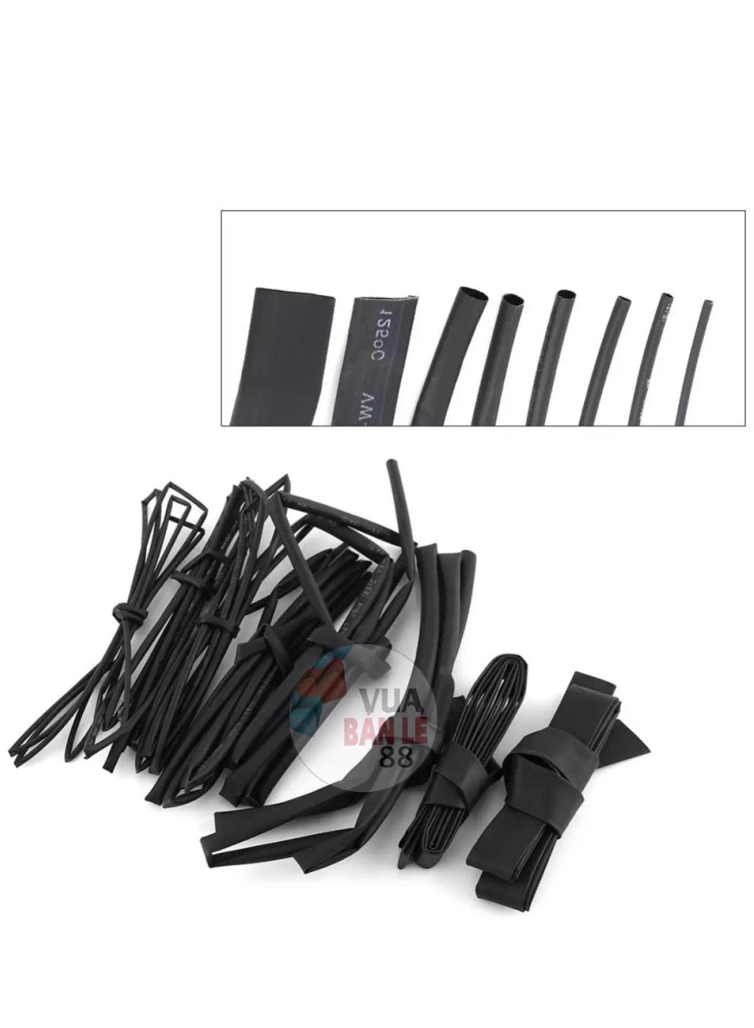 Bộ 5 ống gen co nhiệt (đen) phi 2,3,4,5,6_mỗi ống 1 mét