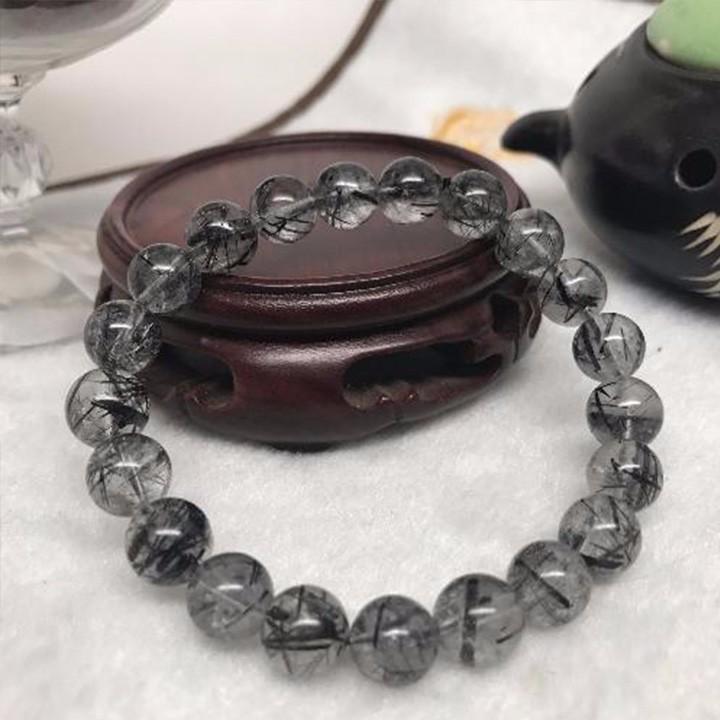 VÒNG TAY THẠCH ANH TÓC ĐEN 8LY