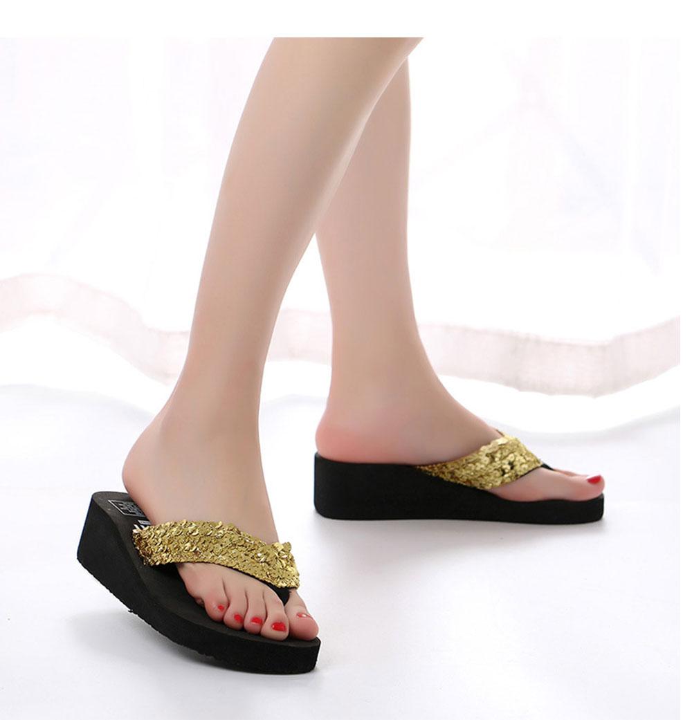 Dép Kẹp Kim Tuyến AMII (Vàng)
