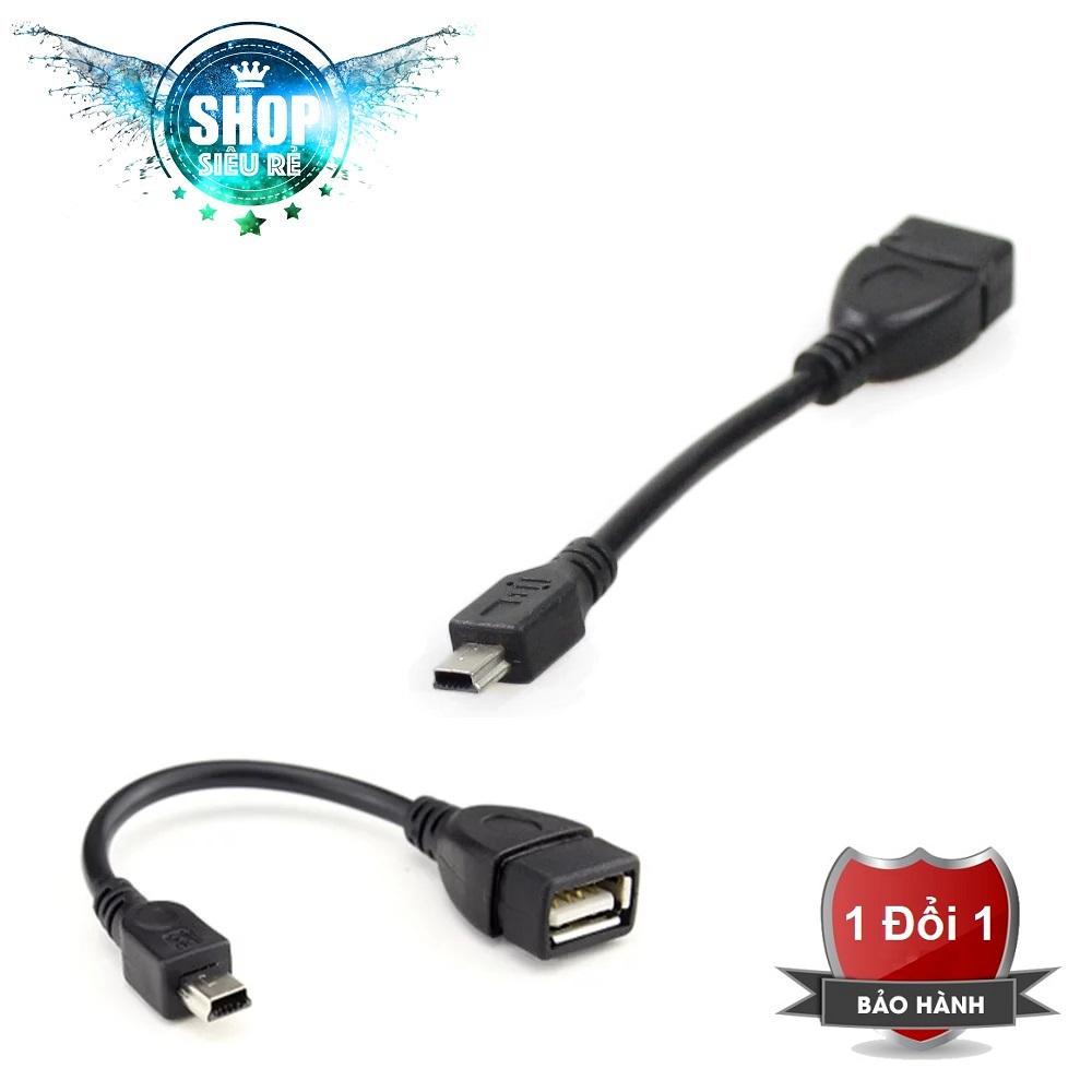 Cáp otg đầu vuông mini usb to usb ch24t