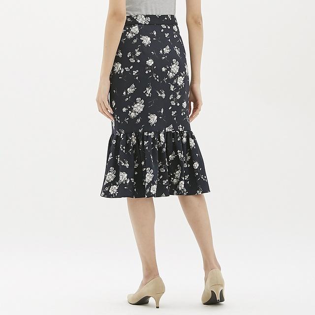 Chân váy hoa ôm đuôi cá GU/Uniqlo Nhật Bản
