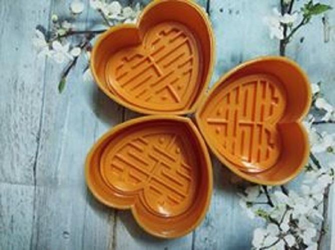 COMBO 3 KHUÔN XÔI TRÁI TIM HÌNH SONG HỶ 15 CM