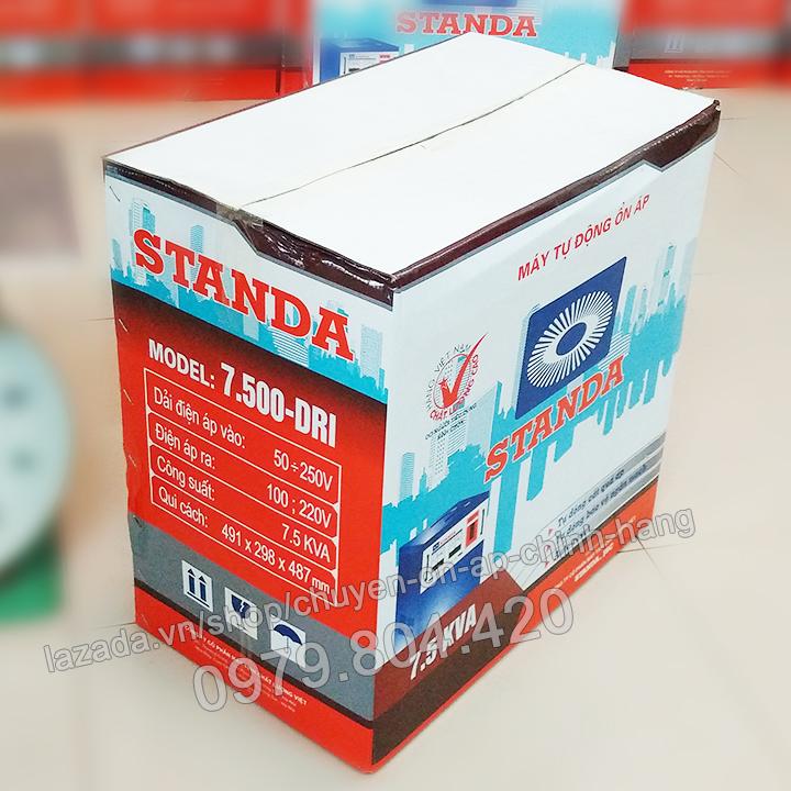 Ổn Áp Standa 7,5KVA DR-I dải 50-250V, bảo hành 4 năm, 100% dây đồng ( Logo Quả Xoài )