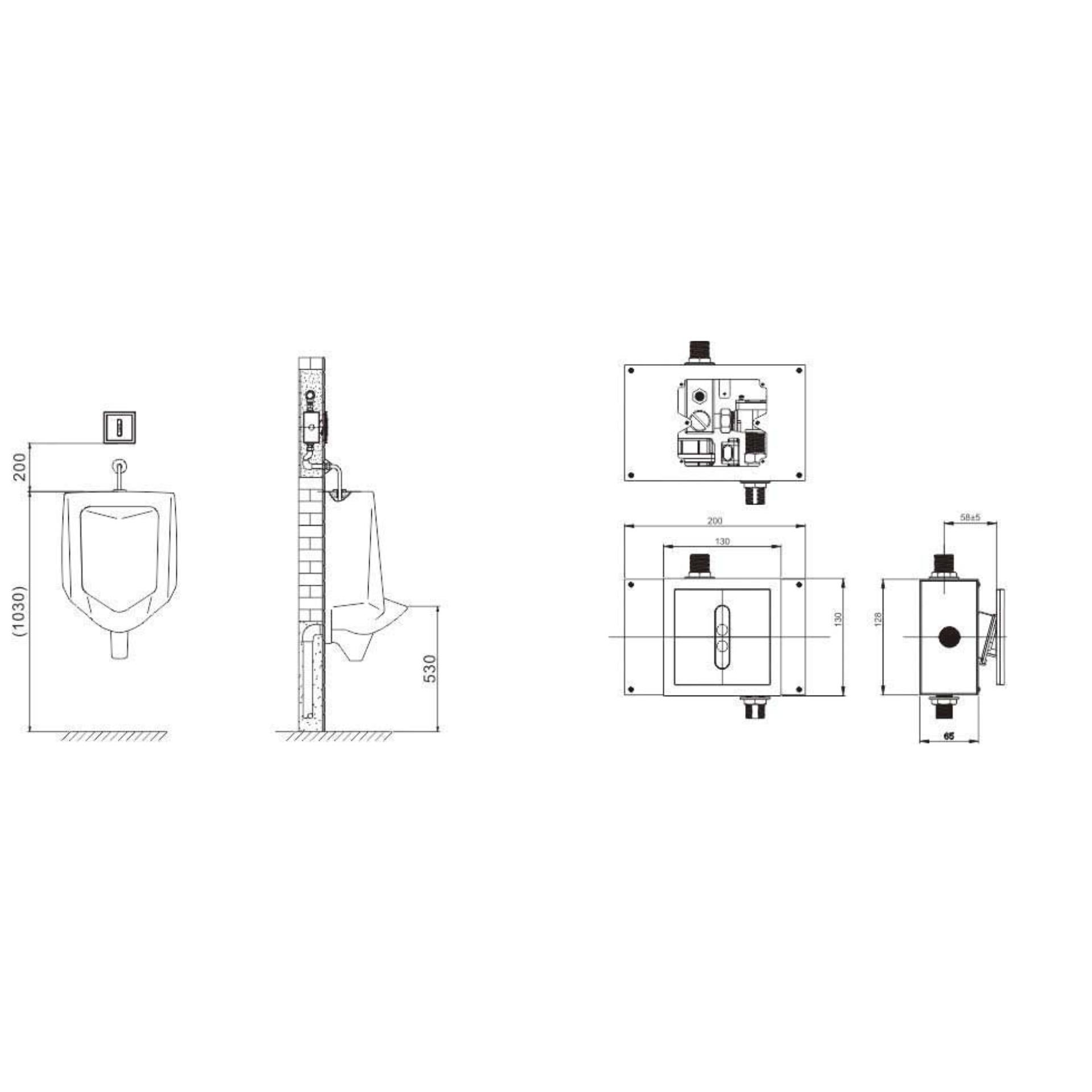 Van tiểu cảm ứng âm tường atmor model: at-s2813 (ac/dc)