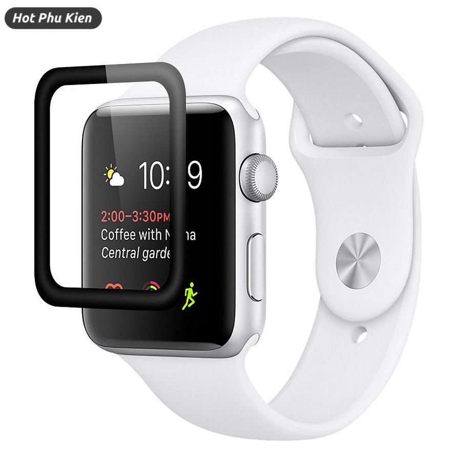 [HCM]Miếng dán kính cường lực Full keo Apple iWatch / Apple Watch 42 mm Vmax độ cứng 9H dán keo full toàn màn hình - Phân phối hotphukien