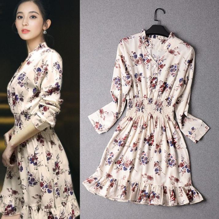 Váy Hoa Lụa Hàn Quốc Tiểu Thư Sang Chảnh - VAY2